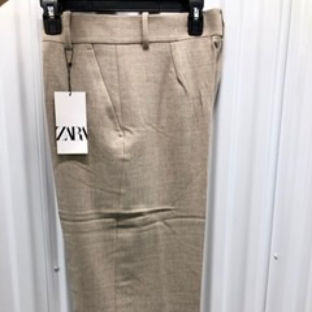 NWT ZARA Prem Quality Bermuda Long Shorts w Wool, M